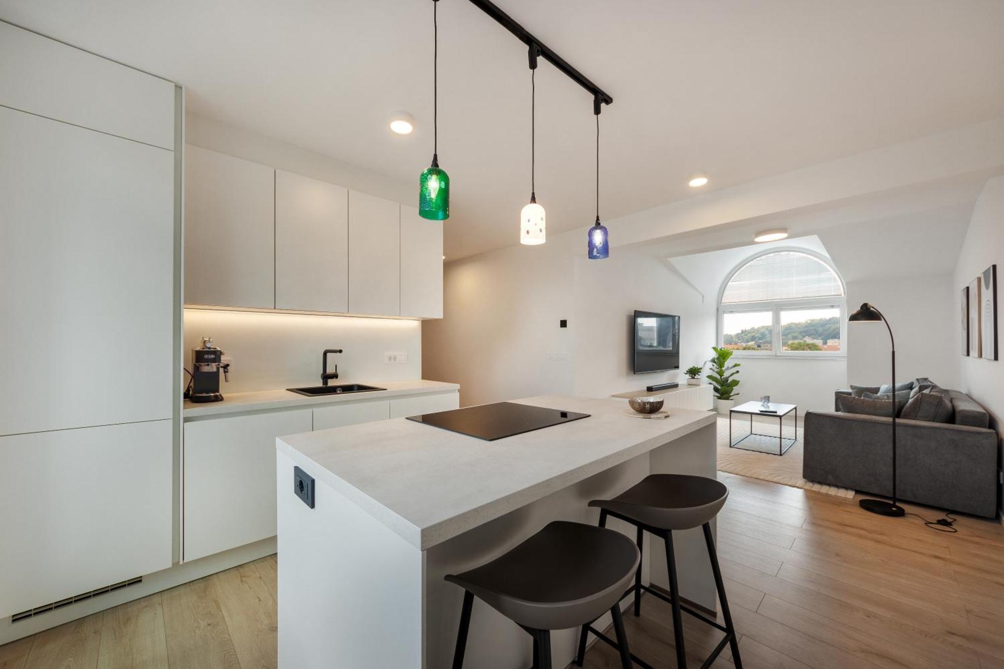 Luxe Penthouse With A Castle View Laibach Exterior foto